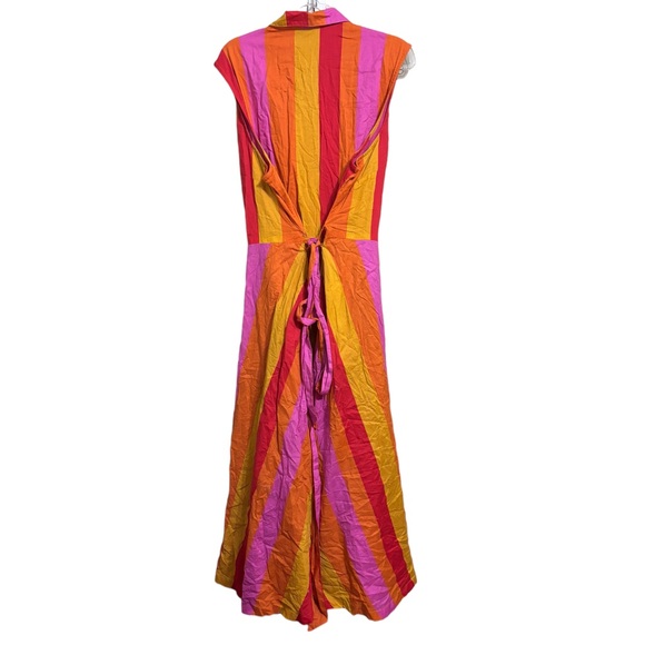 April CORNELL XXL MIDI STRIPE SHIRT DRESS 100% COTTON - Picture 2 of 5